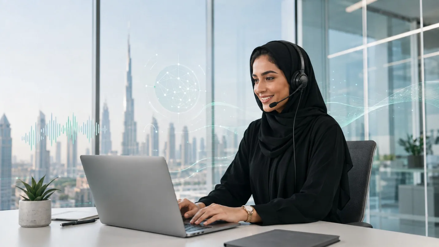 AI contact center agent in Dubai using conversation analytics to cut costs and boost conversions